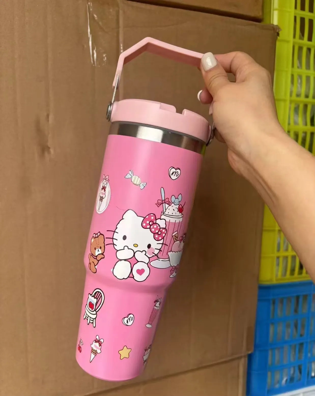 Sanrio Characters Flip Straw Bottle (30 oz)