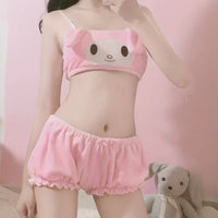 Fuzzy Kawaii Lingerie Set - Bear Hugs