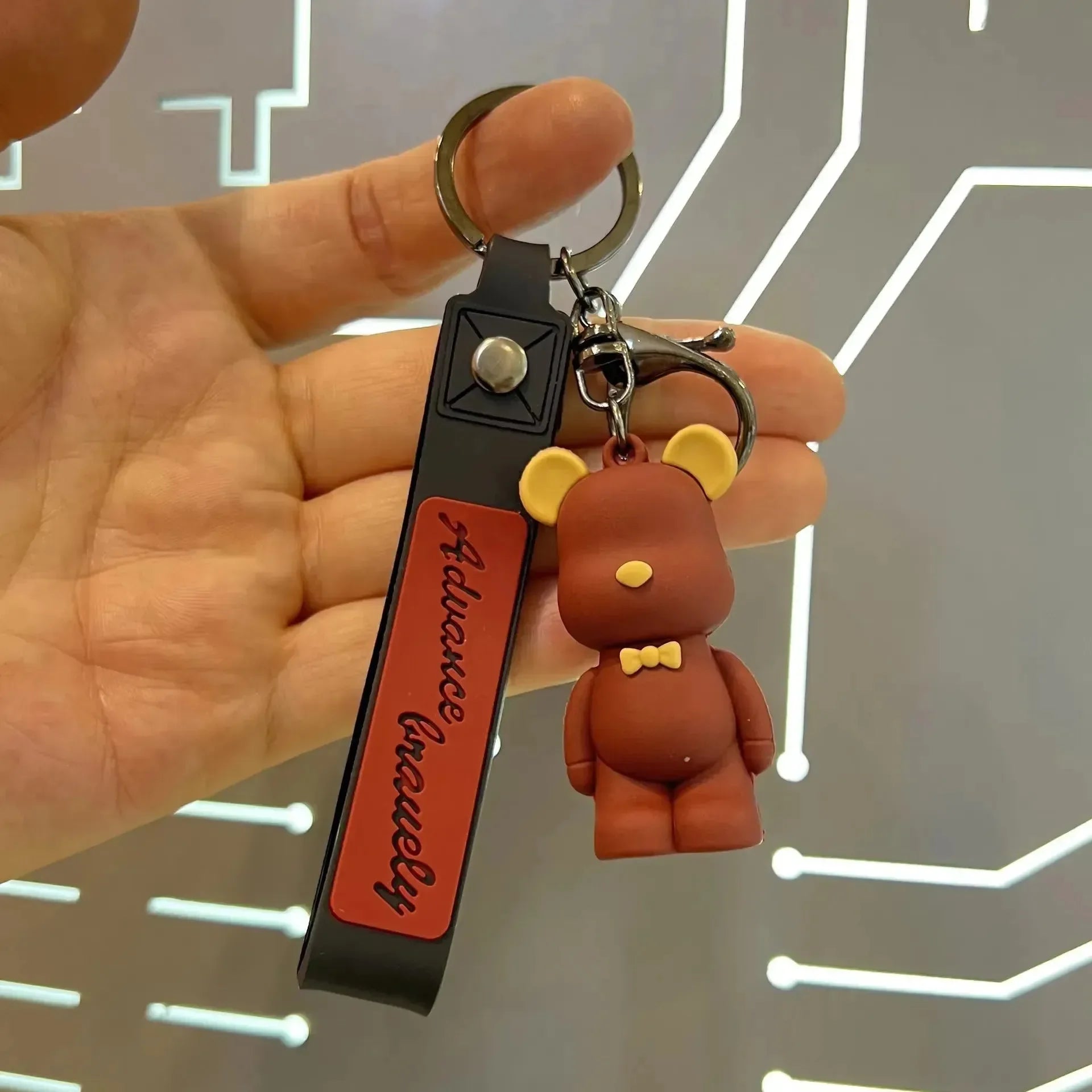 Nordic Bow-Tie Bear Keychain