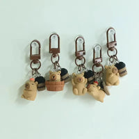 Coffee Break Capybara Keychain
