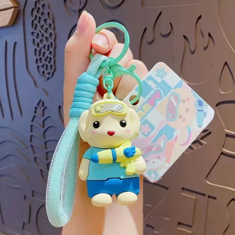 Forest Poodle Dog Squad Keychain