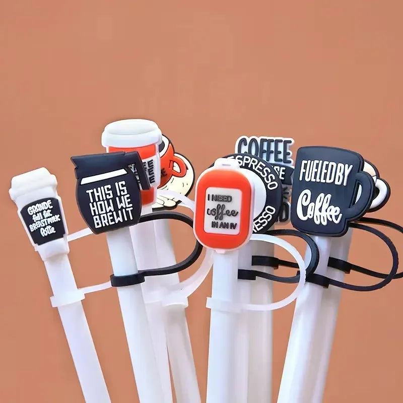 Brewtiful Coffee Themed Straw Toppers For 30 oz/40 oz Tumblers