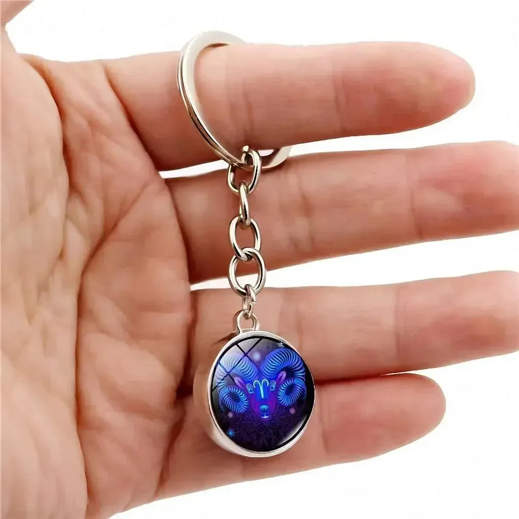 Zodiac Glimmer Orb Keychain