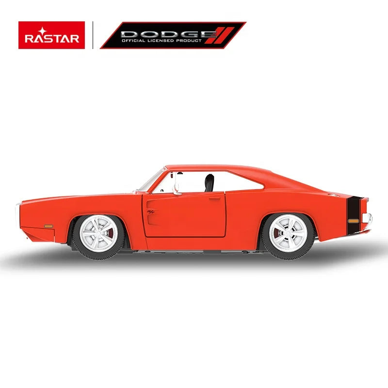 Rastar 99060 1/16 Scale Dodge Electric High Speed Rc Car Vintage Style Racing Muscle Car with LED Lights & Sounds USB Charging - Bear Hugs
