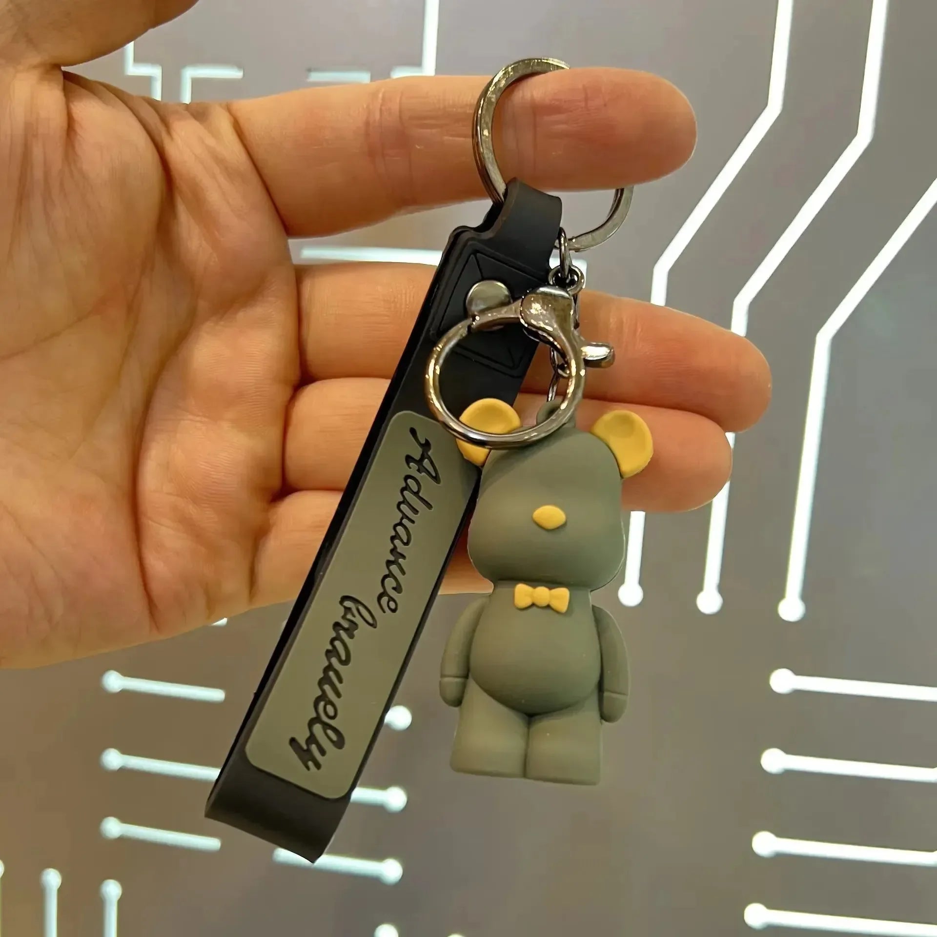 Nordic Bow-Tie Bear Keychain