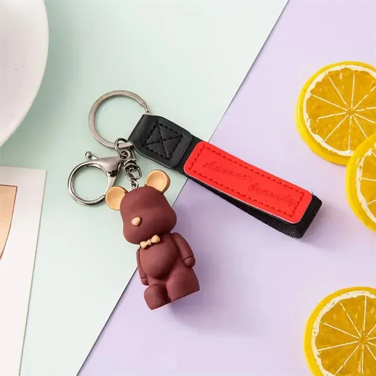 Nordic Bow-Tie Bear Keychain