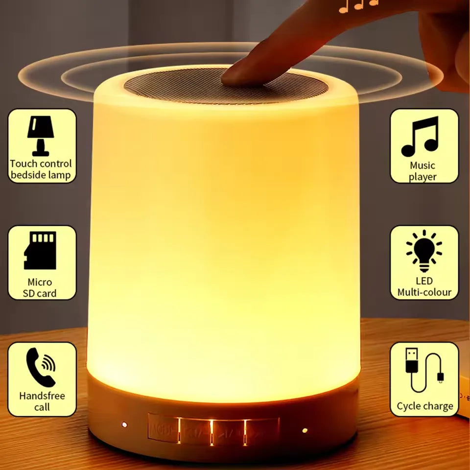 AuraWave Touch Control Bluetooth Speaker Lamp