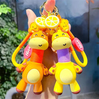 Creative Retractable Giraffe 3D Keychain