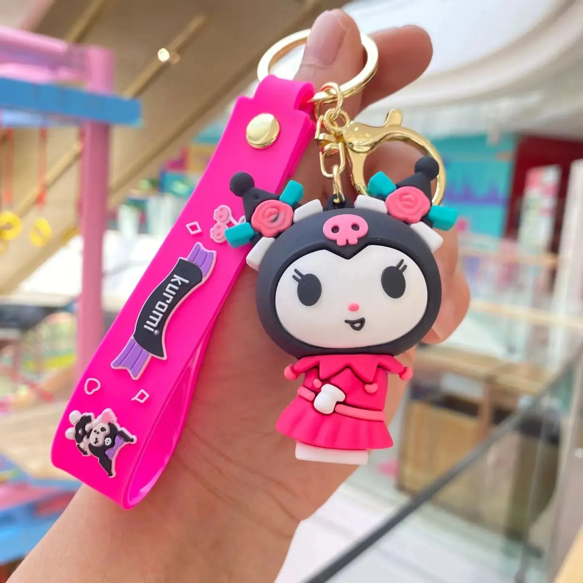 Kuromi Pink Rebellion Keychain