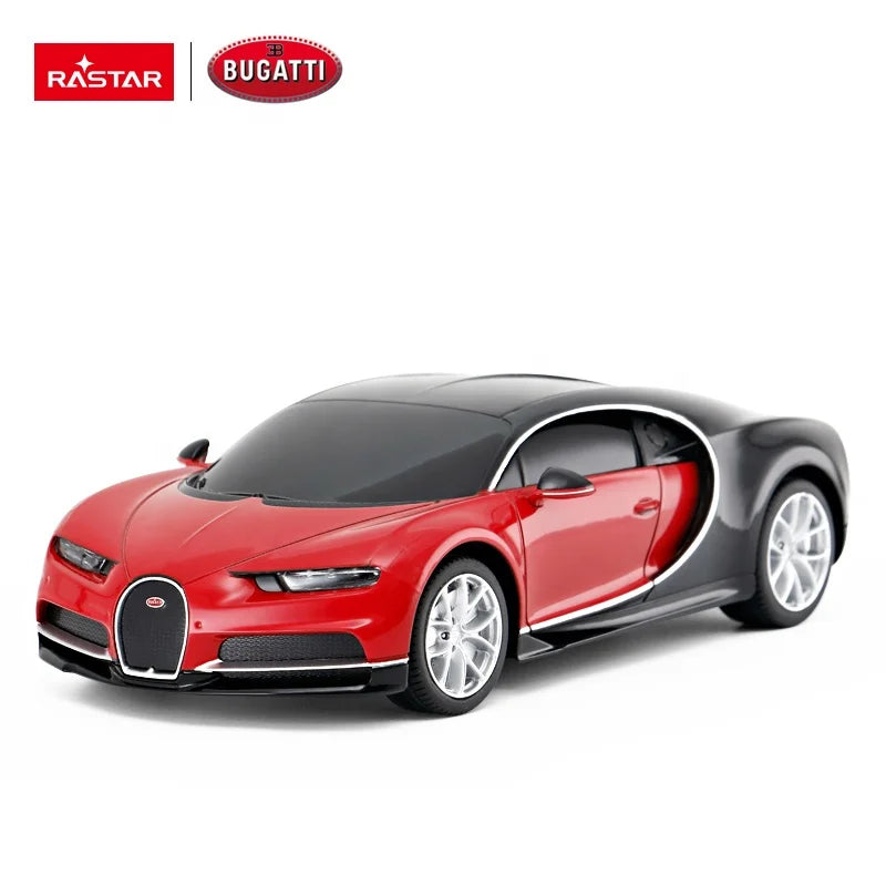 RASTAR Bugatti Chiron 1:24 Blue Black Red Toy Licensed Rc Car Model Children Toy Car Electric Plastic 4 Channels Vehicle - Bear Hugs
