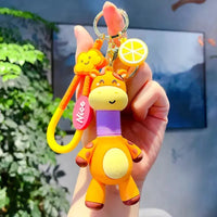 Creative Retractable Giraffe 3D Keychain