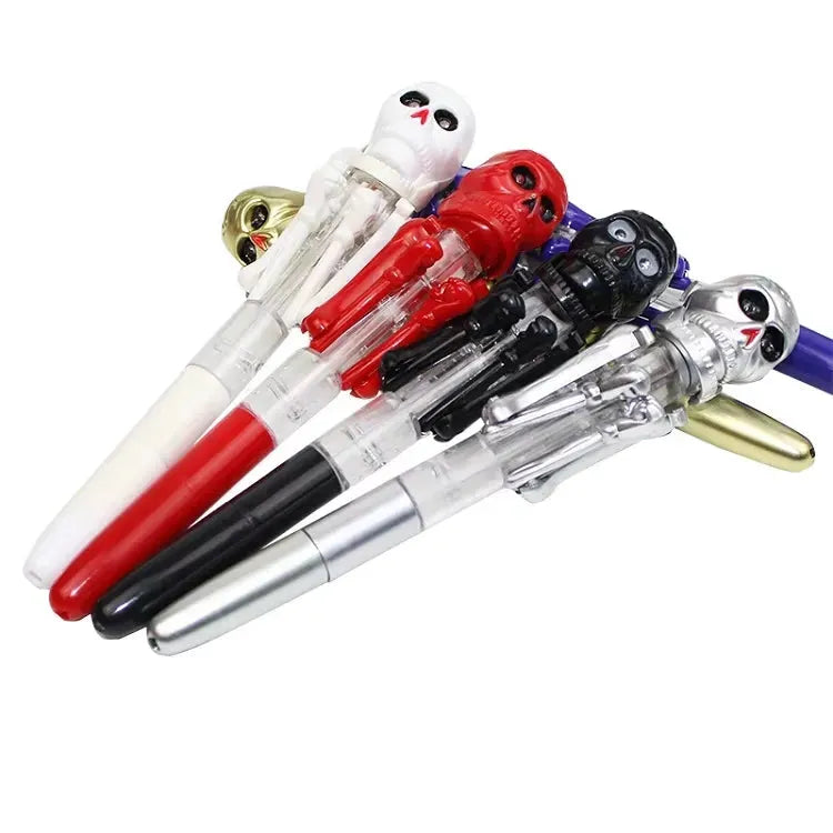 Light Up Skull Boxing Ball Pen