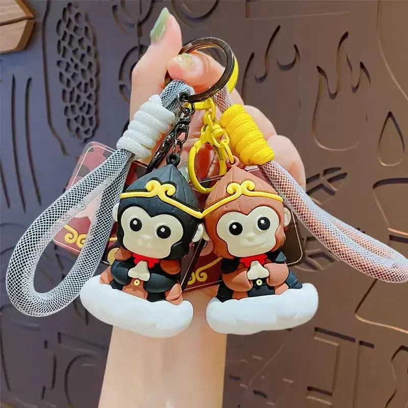 Porte-clés 3D Wukong sur un nuage 