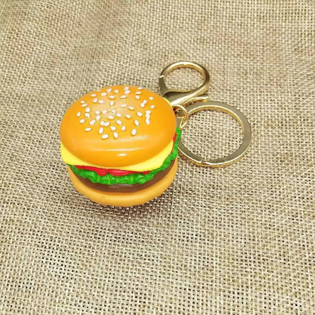 Craveable Carry Hamburger Keychain