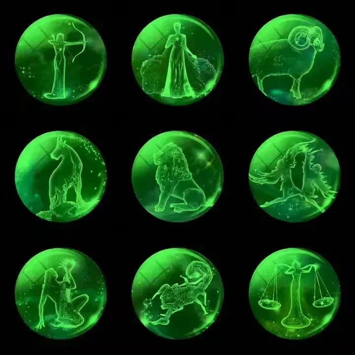 Zodiac Glimmer Orb Keychain