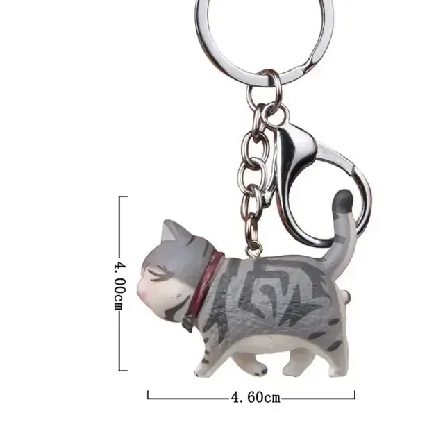 Happy Strides Walking Kitty Keychain