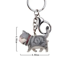 Happy Strides Walking Kitty Keychain