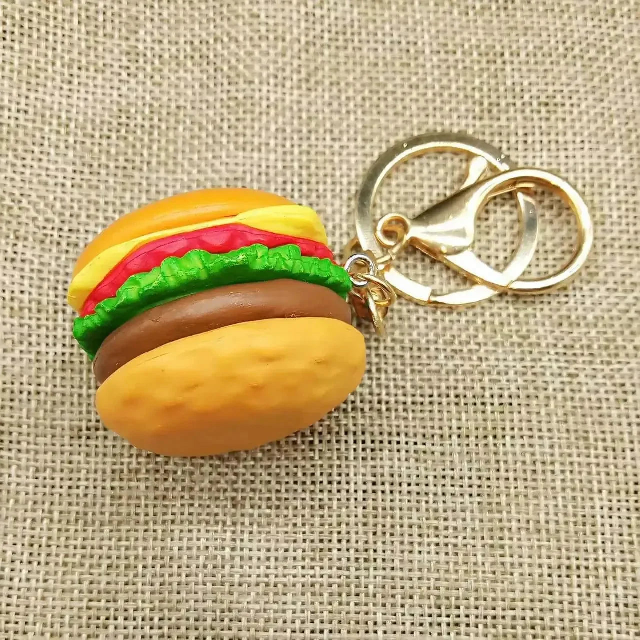 Craveable Carry Hamburger Keychain