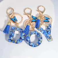 Sparkle & Shine Letter Charm Keychain