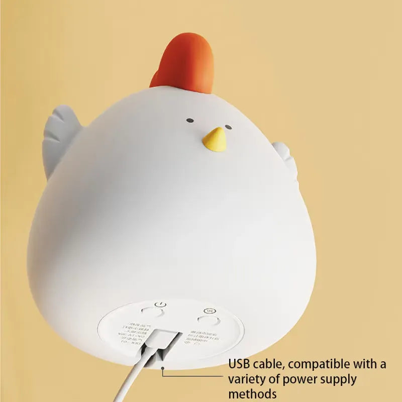 Cute Chicken Silicon Night Lamp