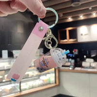 Kitty Cap Quench Liquid Keychain