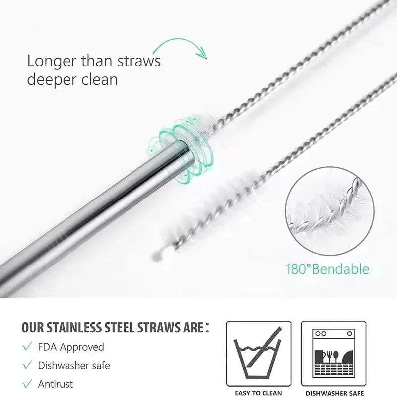 Premium Metal Straw with Brush for Stanley Tumbler (30 oz/40 oz)