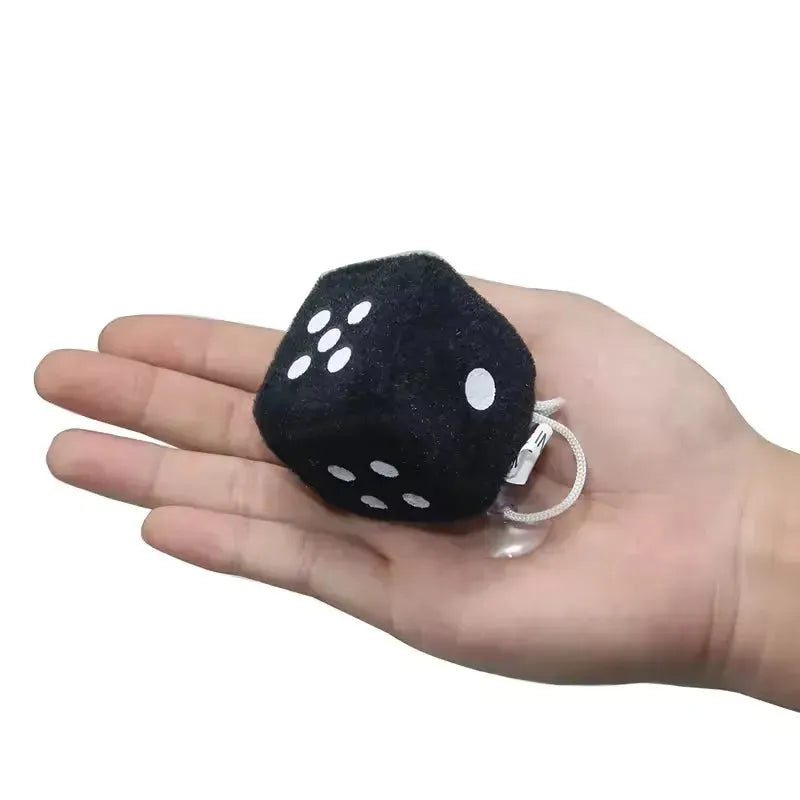 Fuzzy Fortune Plush Dice Keychain