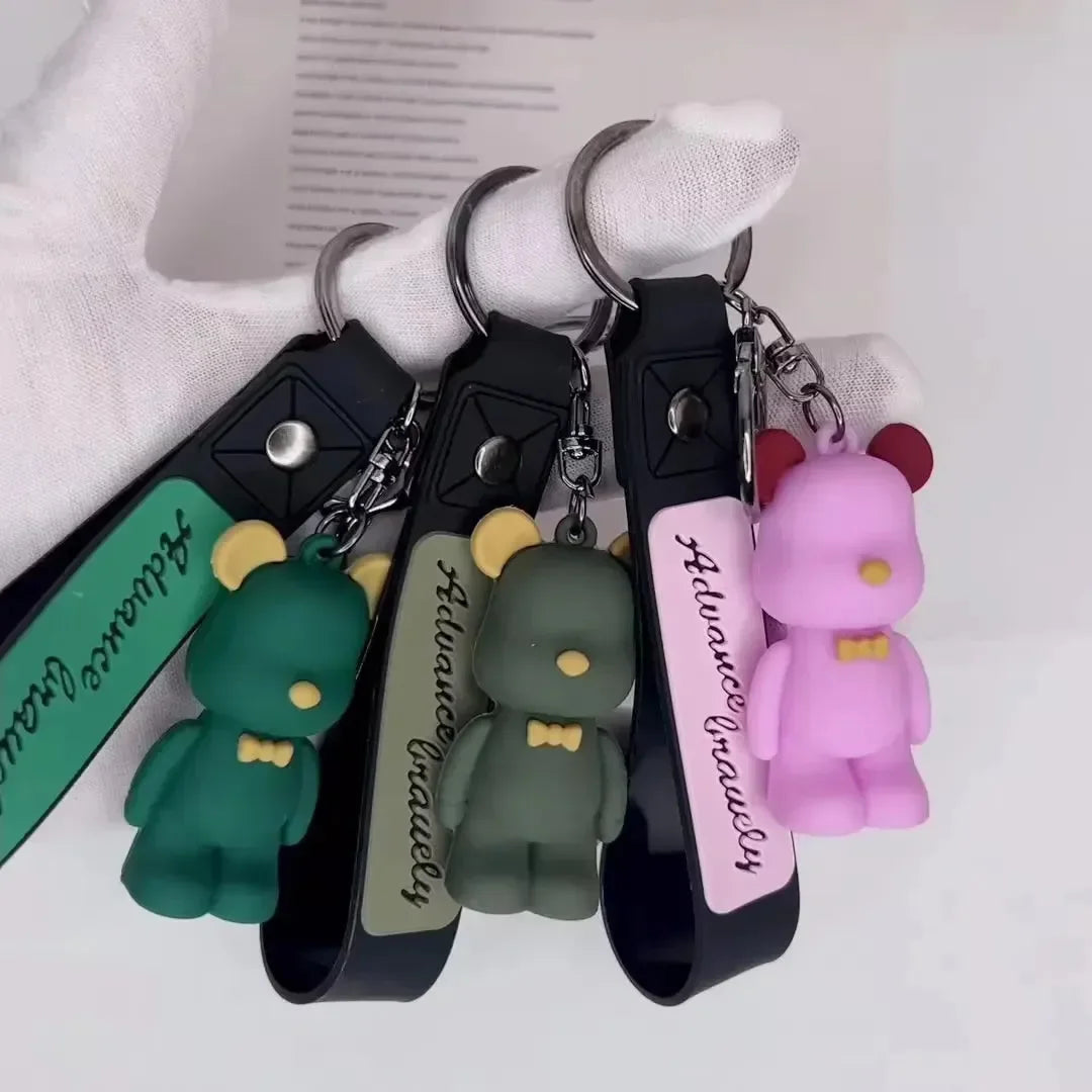Nordic Bow-Tie Bear Keychain