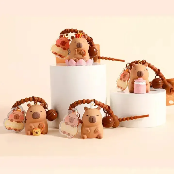 Quirky Charm Capybara Crew Keychain
