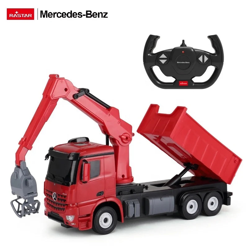 Rastar Mercedes Benz Licensed Arocs RC Logging Truck Car Remote Control Vehicle Electric Plastic 1:24 Window Box AA 4 Channels - Bear Hugs