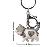 Happy Strides Walking Kitty Keychain