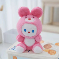 Colorful Bunny Buddies Plush Keychain