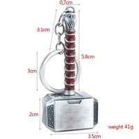 Porte-clés en métal Marteau de Mjolnir 