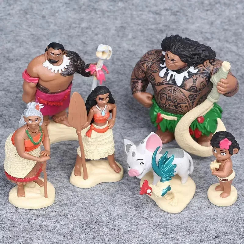 Figurines d'action Vaiana d'Ocean's Allies (lot de 5) 