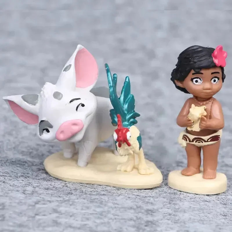 Figurines d'action Vaiana d'Ocean's Allies (lot de 5) 