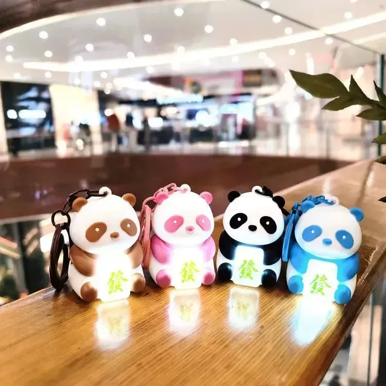 Panda-Monium Glowing LED Keychain