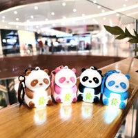 Panda-Monium Glowing LED Keychain