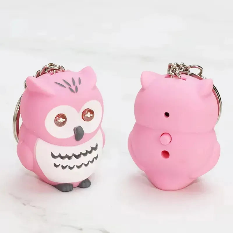 Hoot of Wisdom LED Owl Keychain