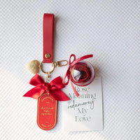 Preserved Rose Love Tag Keychain