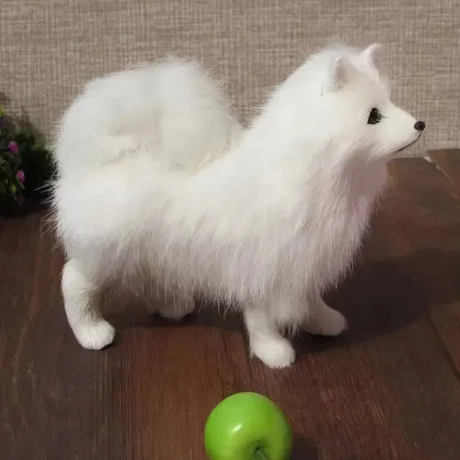Real Looking Stuffed Samoyed Dog (16 cm)