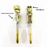 Light Up Skull Boxing Ball Pen