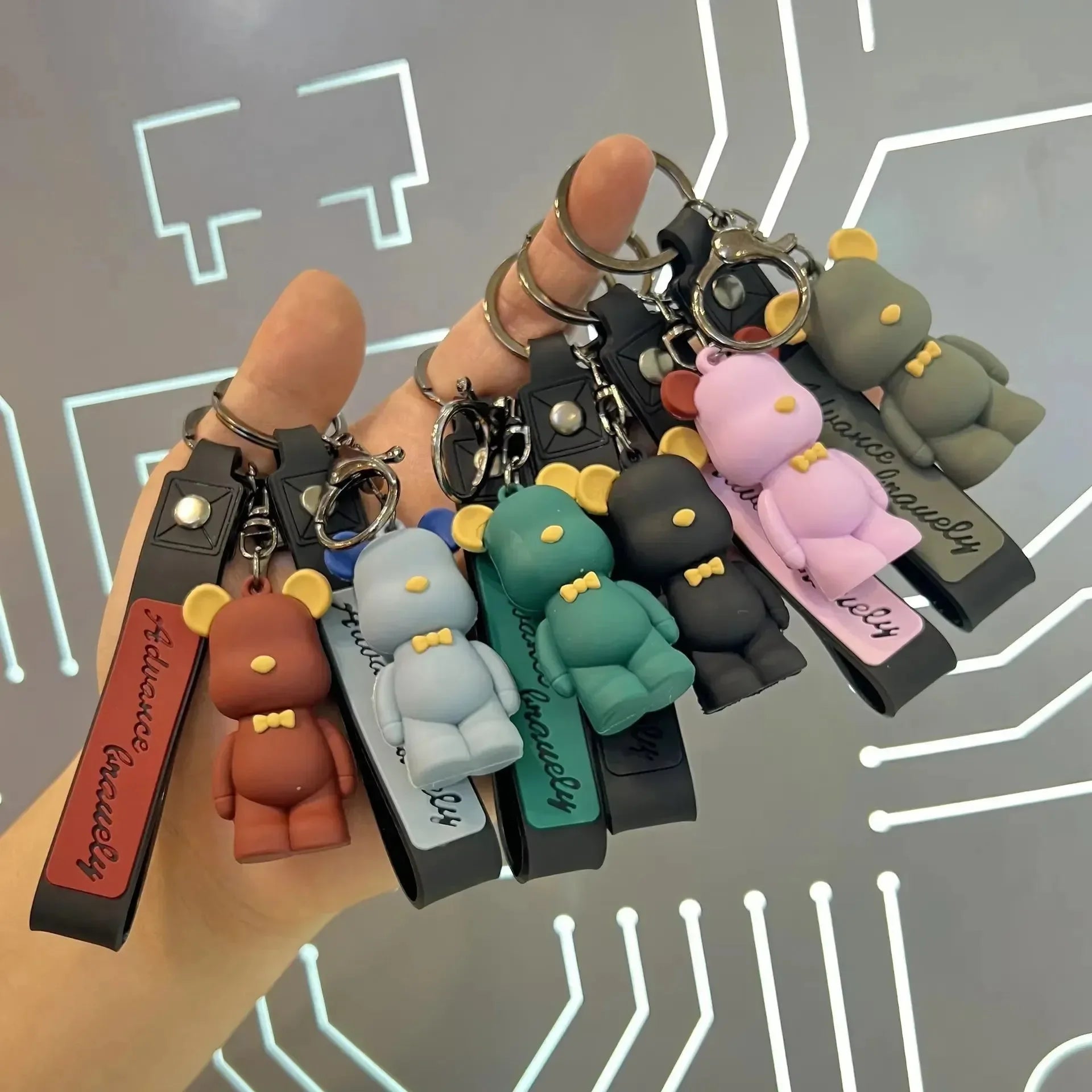 Nordic Bow-Tie Bear Keychain
