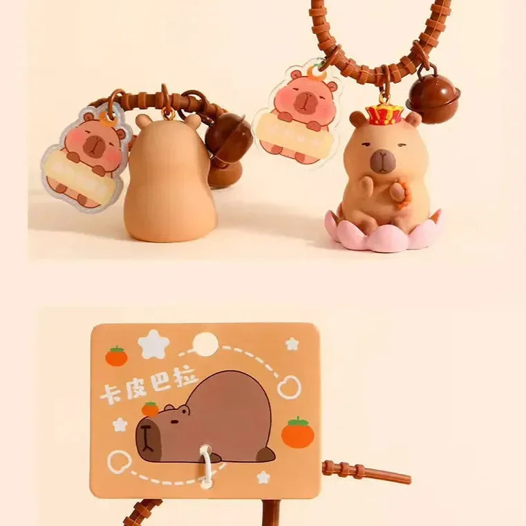 Quirky Charm Capybara Crew Keychain