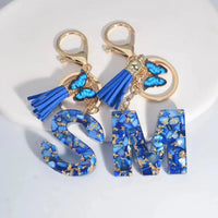 Sparkle & Shine Letter Charm Keychain