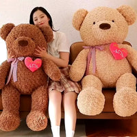 Cute Teddy Bear Embroidered Heart Plush Toy (60 cm)