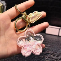Sakura Shimmer Petal Liquid Keychain