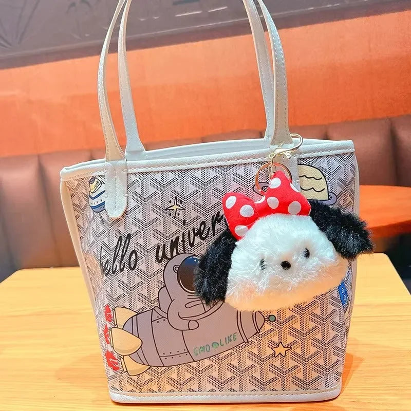 Pochacco Ruby Ribbon Plush Keychain