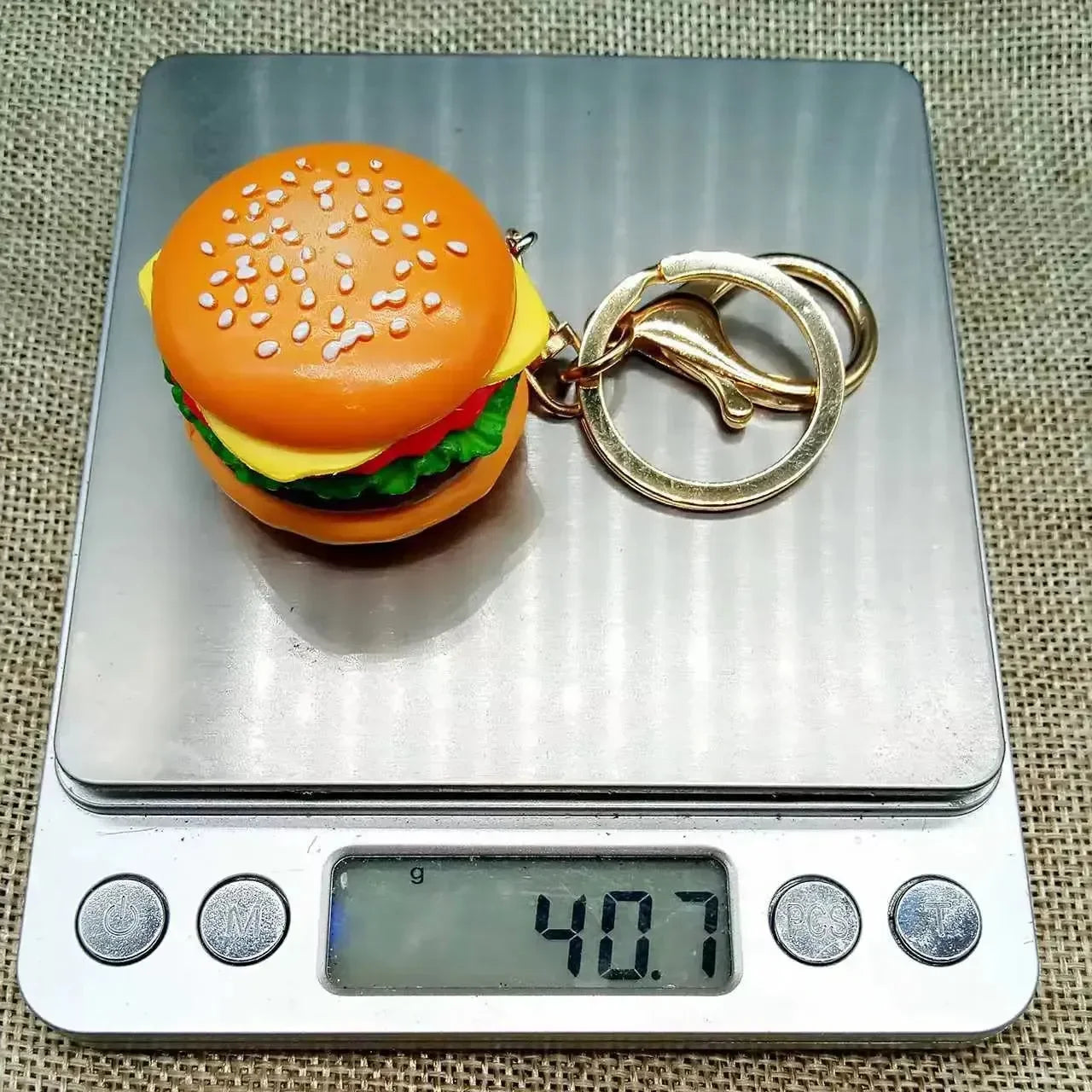 Craveable Carry Hamburger Keychain