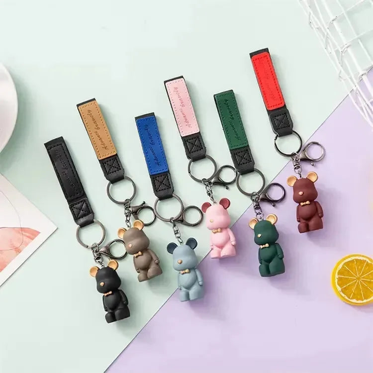 Nordic Bow-Tie Bear Keychain