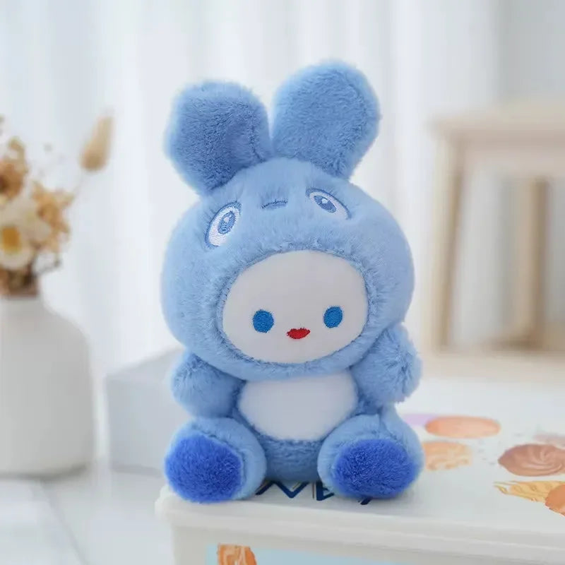 Colorful Bunny Buddies Plush Keychain